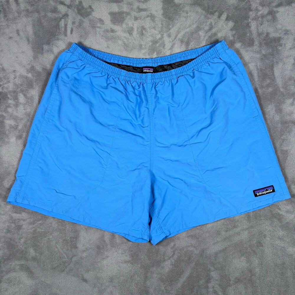 Men’s Patagonia Baggies 5” Swim Trunks Blue Mesh Lined Shorts Large